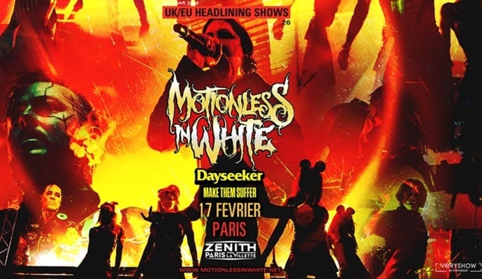 Motionless In White à Paris le 17 février